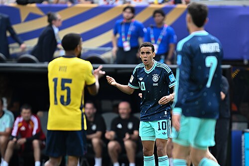 EAST RUTHERFORD, UNITED STATES - June 25: Jamal Musiala #10 of Germany during the FIFA World Cup 2026 Group E match between Ecuador  and  Germany on June 25, 2026 MetLife Stadium, East Rutherford, New Jersey
