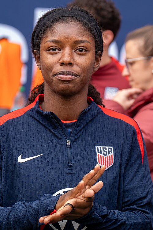 Jameese Joseph during the US Women's Soccer Team vs Colombia at the SheBelieves Cup on March 7, 2026