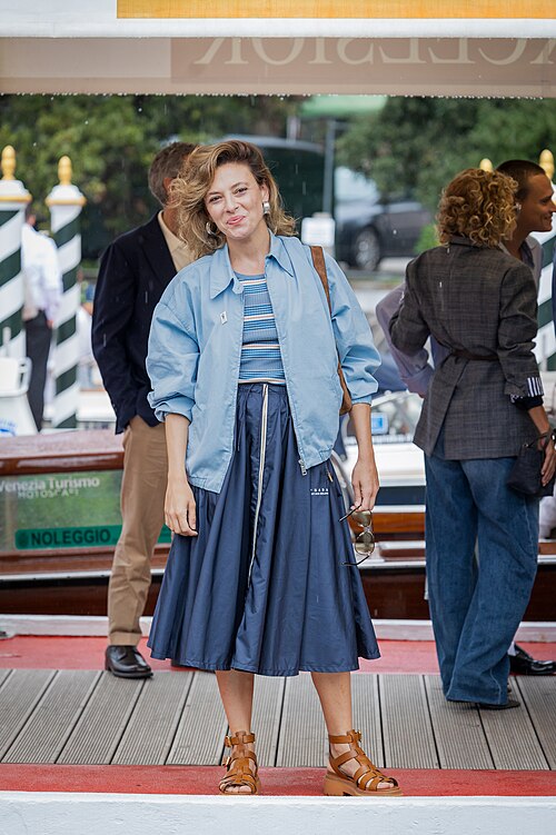 Jasmine Trinca, actress, at 82nd Venice International Film Festival in Venice, Italy for the film la gioia.
