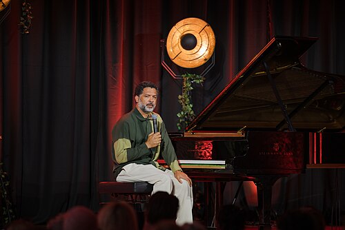 Jason Moran speaking at 2025 Molde Jazz Festival