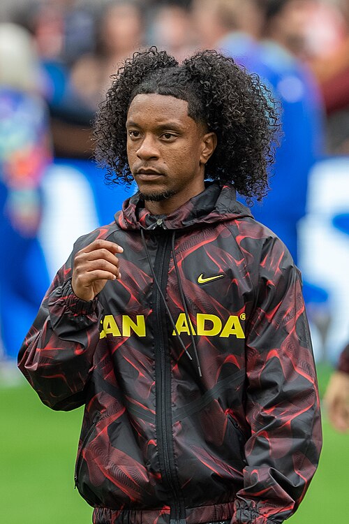 Jayden Nelson during Canada v Qatar on 18 June 2026 at the 2026 FIFA World Cup