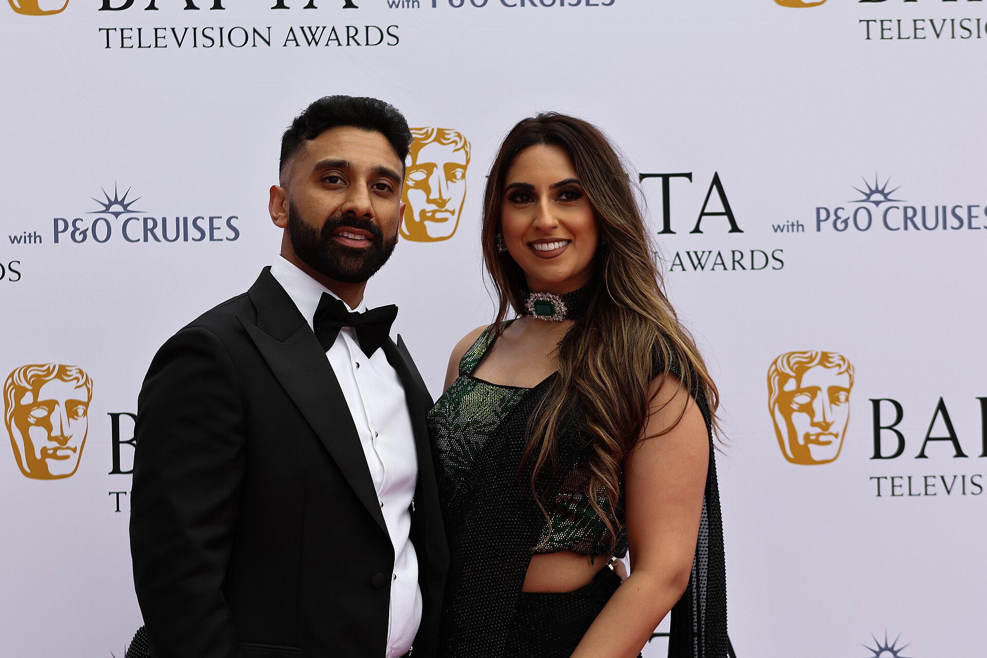 Jaz Singh & wife Harneet Kaur at the TV BAFTA red carpet, May 26