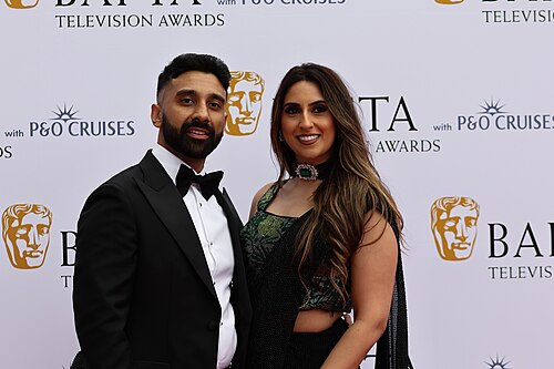 Jaz Singh & wife Harneet Kaur at the TV BAFTA red carpet, May 26