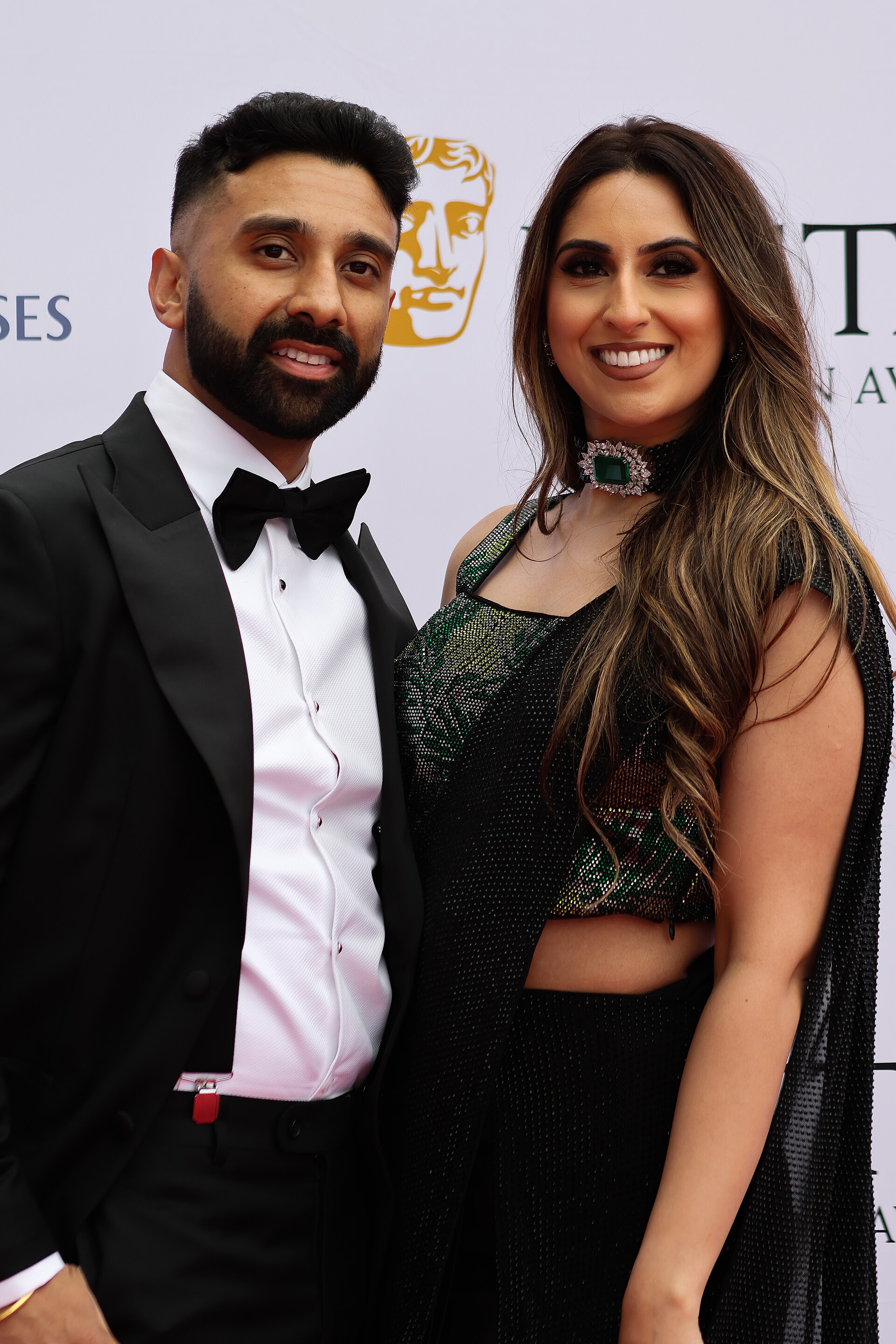 Jaz Singh & wife Harneet Kaur at the TV BAFTA red carpet, May 26