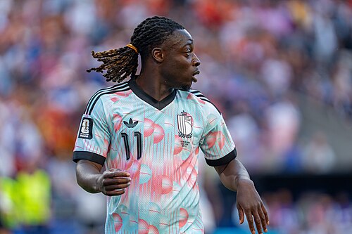 Jeremy Doku during Belgium v United States at the 2026 FIFA World Cup