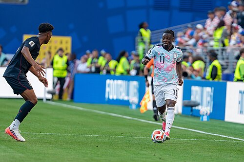 Jeremy Doku during Belgium v United States at the 2026 FIFA World Cup