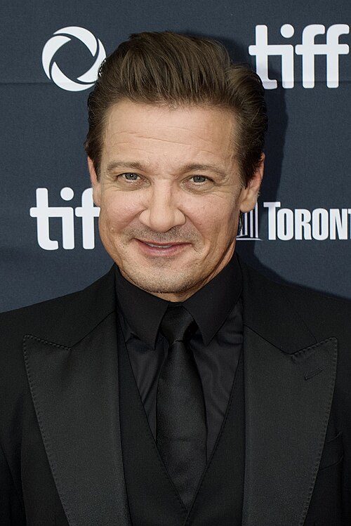 Jeremy Renner attends "Wake Up Dead Man: A Knives Out Mystery" world premiere.