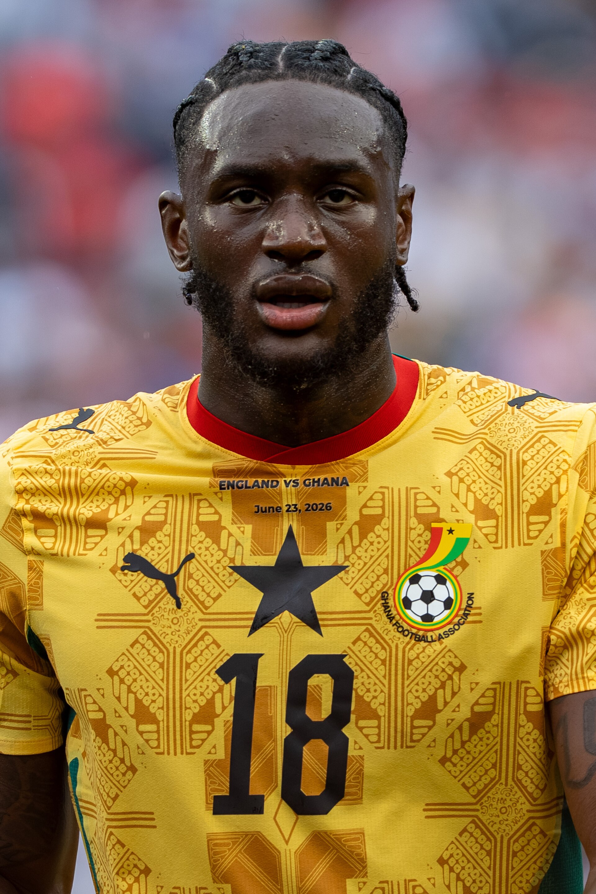 Jerome Opoku during England v Ghana on 23 June 2026 at the 2026 FIFA World Cup