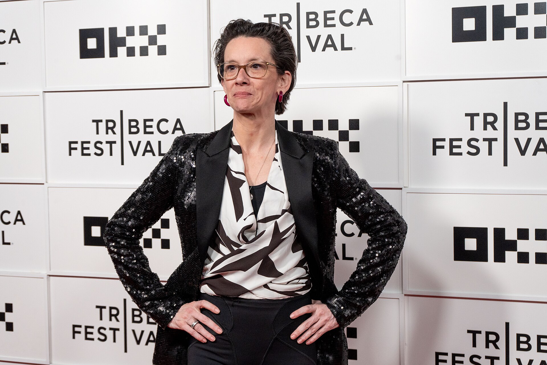 Jessica Poz at the premiere of "Hadestown" at the 25th Tribeca Film Festival in New York City.