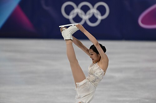 MILAN, ITALY - 19 FEBRUARY 2026: Jia SHIN of South Korea compete during the Figure Skating Women Single Skating Free Skating at the Olympic Winter Games Milano Cortina 2026 Milano Ice Skating Arena on February 19, 2026 in Milan, Italy