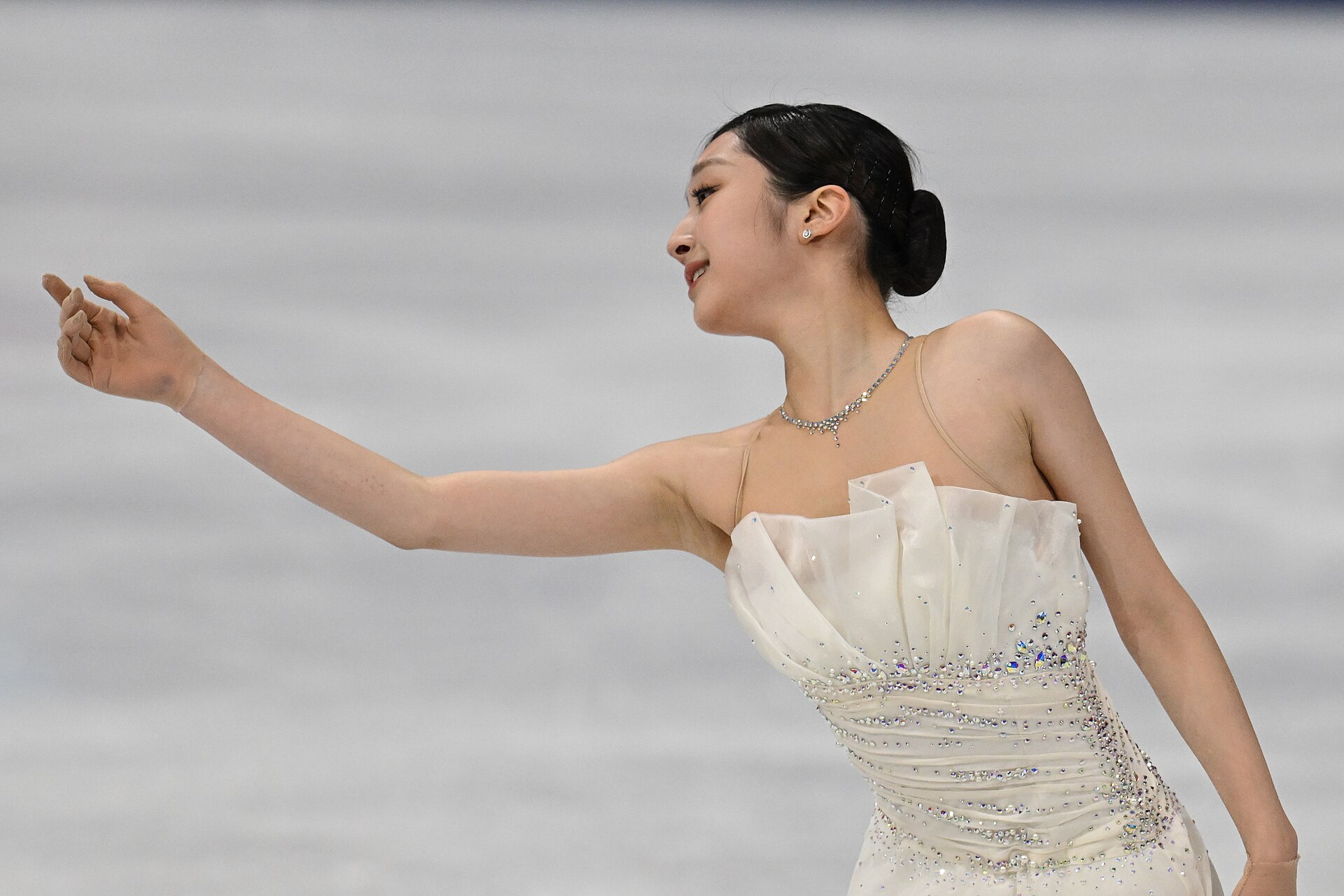 MILAN, ITALY - 19 FEBRUARY 2026: Jia SHIN of South Korea compete during the Figure Skating Women Single Skating Free Skating at the Olympic Winter Games Milano Cortina 2026 Milano Ice Skating Arena on February 19, 2026 in Milan, Italy
