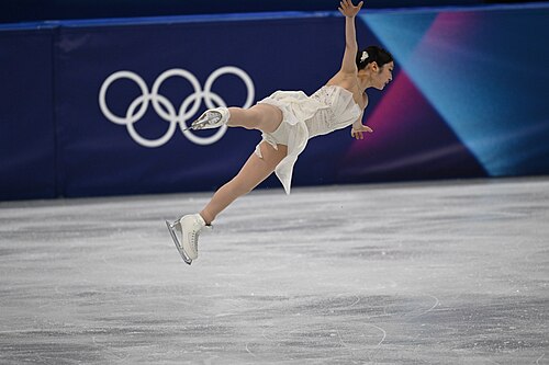 MILAN, ITALY - 19 FEBRUARY 2026: Jia SHIN of South Korea compete during the Figure Skating Women Single Skating Free Skating at the Olympic Winter Games Milano Cortina 2026 Milano Ice Skating Arena on February 19, 2026 in Milan, Italy