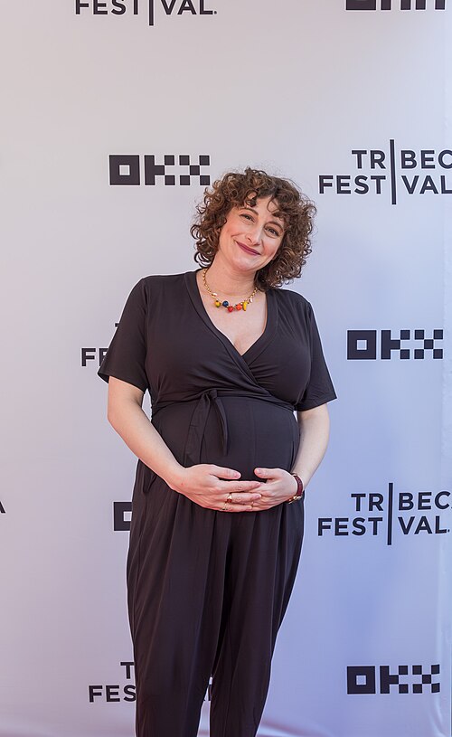Jo Firestone, actor, at the 2026 Tribeca Festival for the movie Never Change!.
