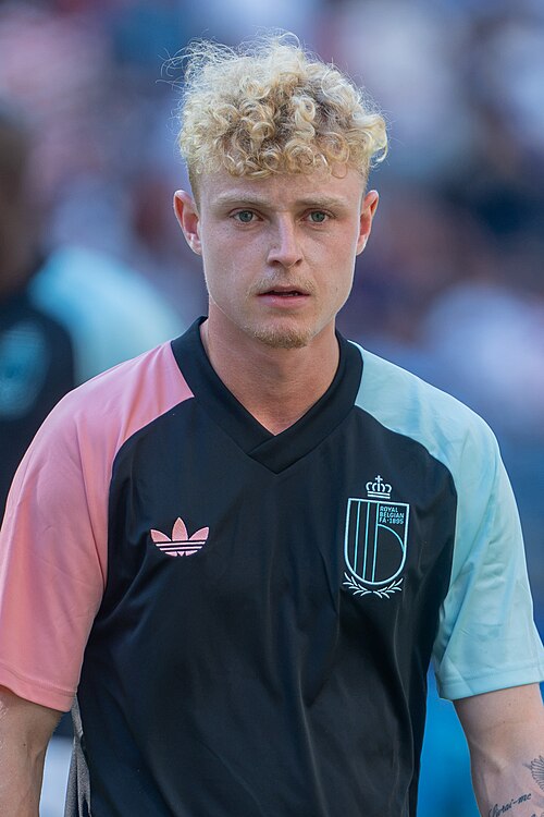 Joaquin Seys during Belgium v United States at the 2026 FIFA World Cup
