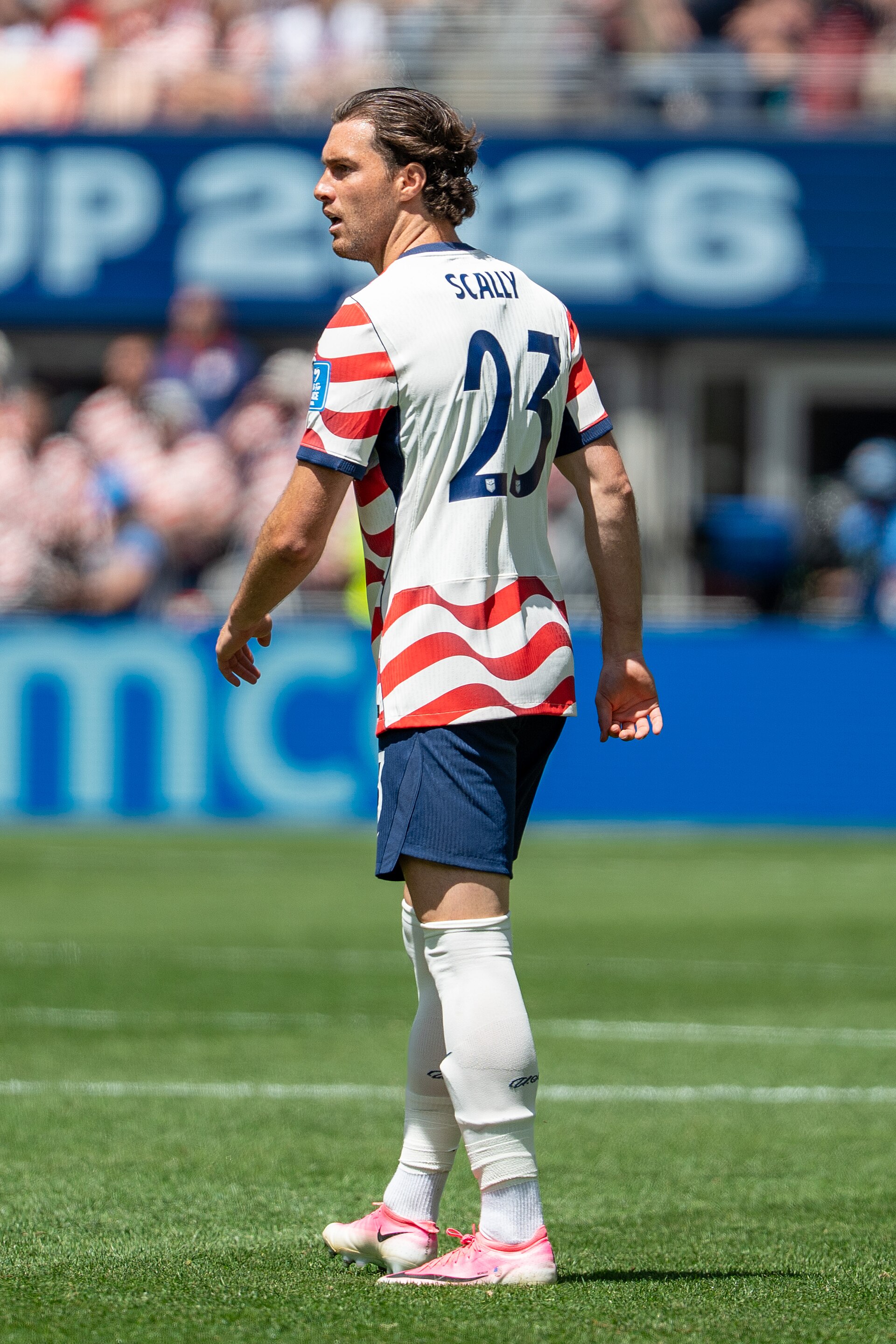 Joe Scally during United States v Australia on 19 June 2026 at the 2026 FIFA World Cup