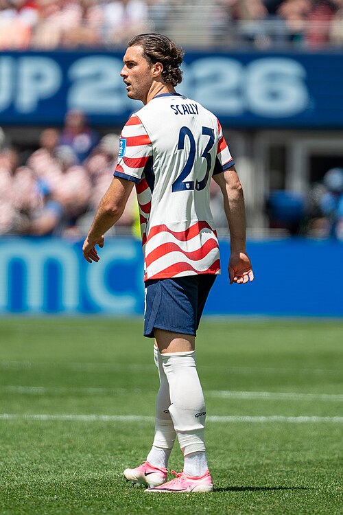 Joe Scally during United States v Australia on 19 June 2026 at the 2026 FIFA World Cup