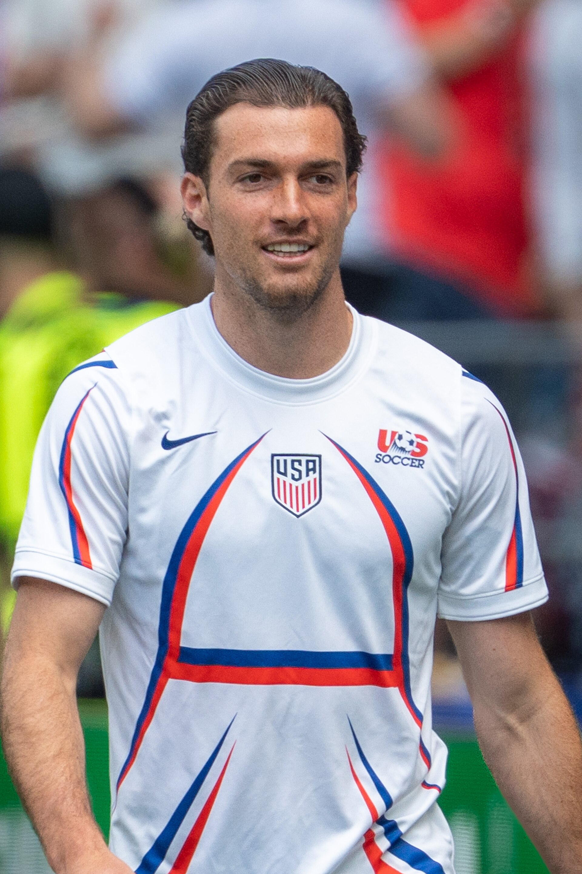 Joe Scally during United States v Australia on 19 June 2026 at the 2026 FIFA World Cup