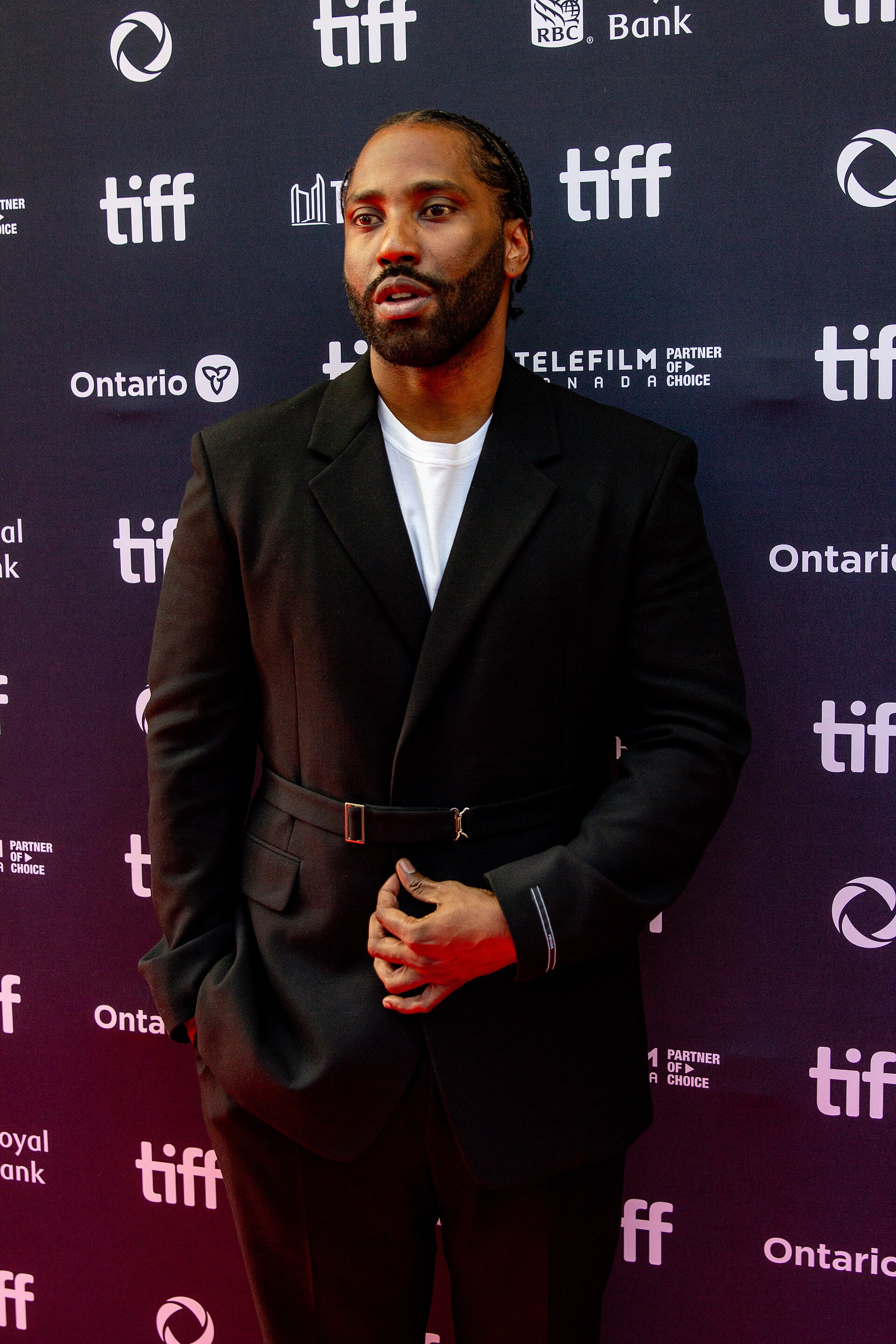 John David Washington, actor, at the 2024 Toronto International Film Festival (TIFF) for the movie The Piano Lesson.