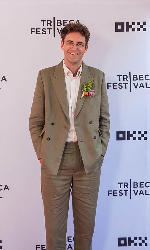 John Reynolds, writer and actor, at the 2026 Tribeca Festival for the movie Never Change!.
