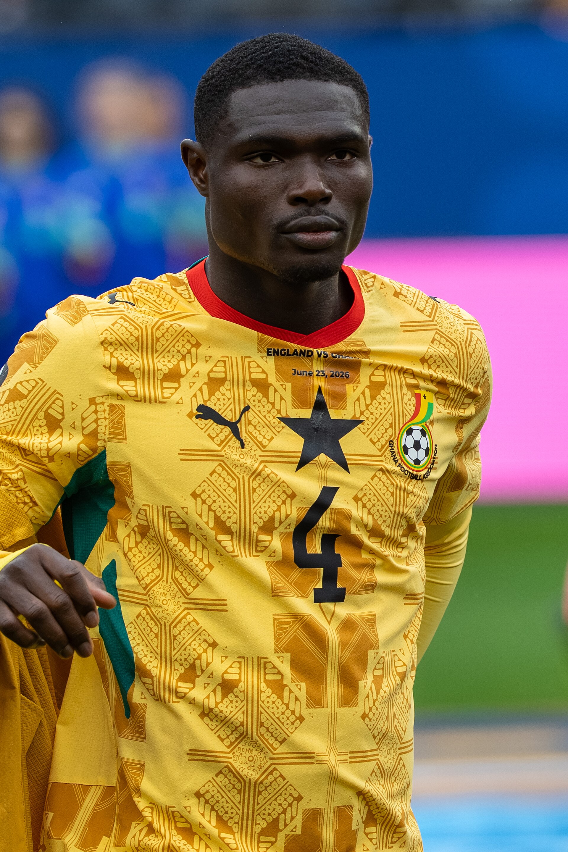 Jonas Adjetey during England v Ghana on 23 June 2026 at the 2026 FIFA World Cup