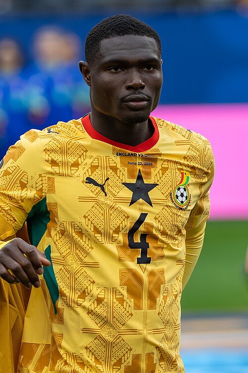 Jonas Adjetey during England v Ghana on 23 June 2026 at the 2026 FIFA World Cup