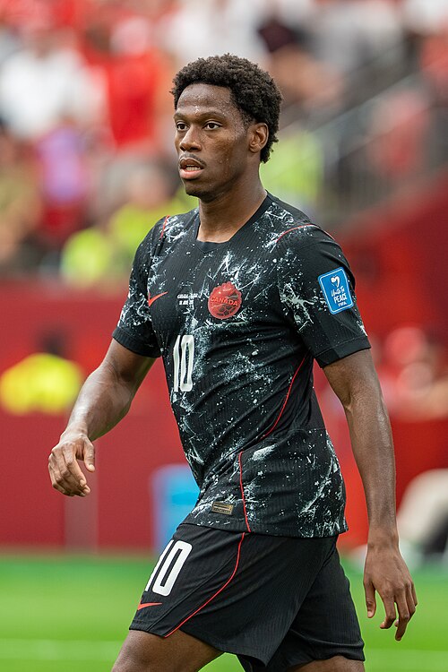 Jonathan David during Canada v Qatar on 18 June 2026 at the 2026 FIFA World Cup