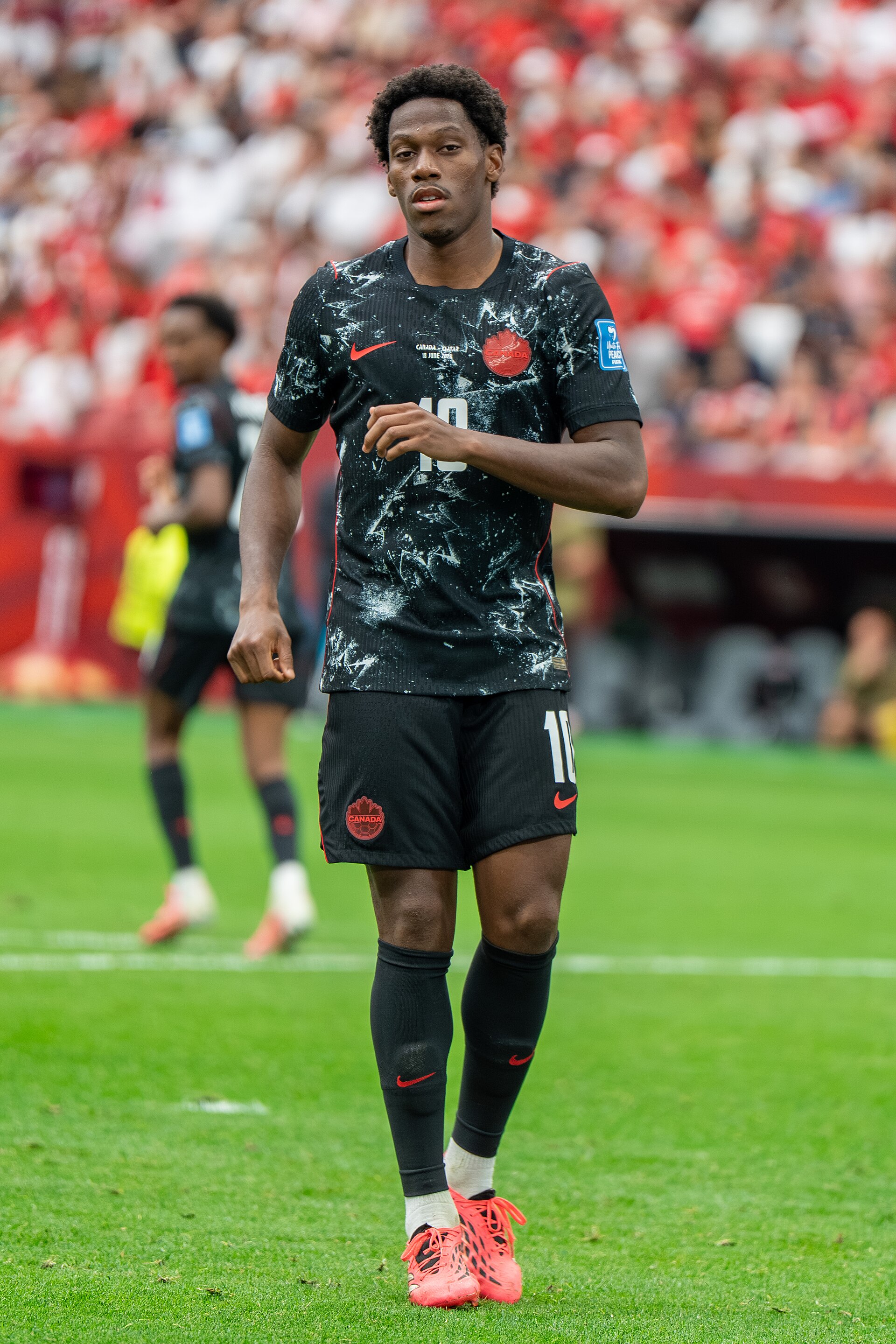 Jonathan David during Canada v Qatar on 18 June 2026 at the 2026 FIFA World Cup