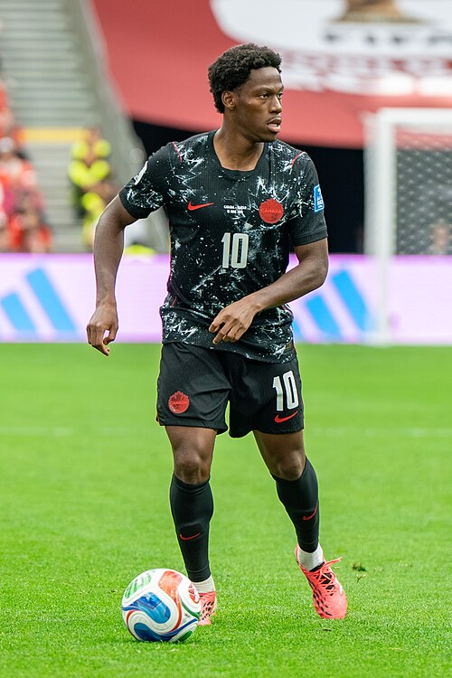 Jonathan David during Canada v Qatar on 18 June 2026 at the 2026 FIFA World Cup