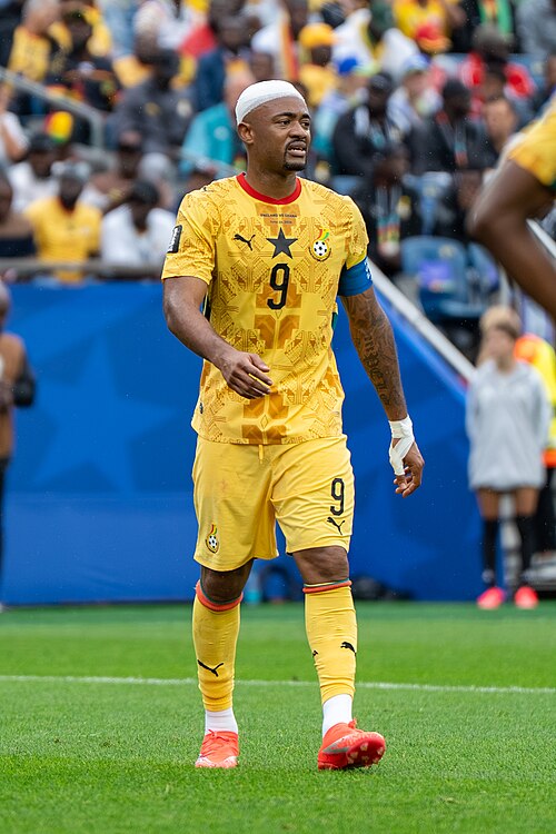 Jordan Ayew during England v Ghana on 23 June 2026 at the 2026 FIFA World Cup