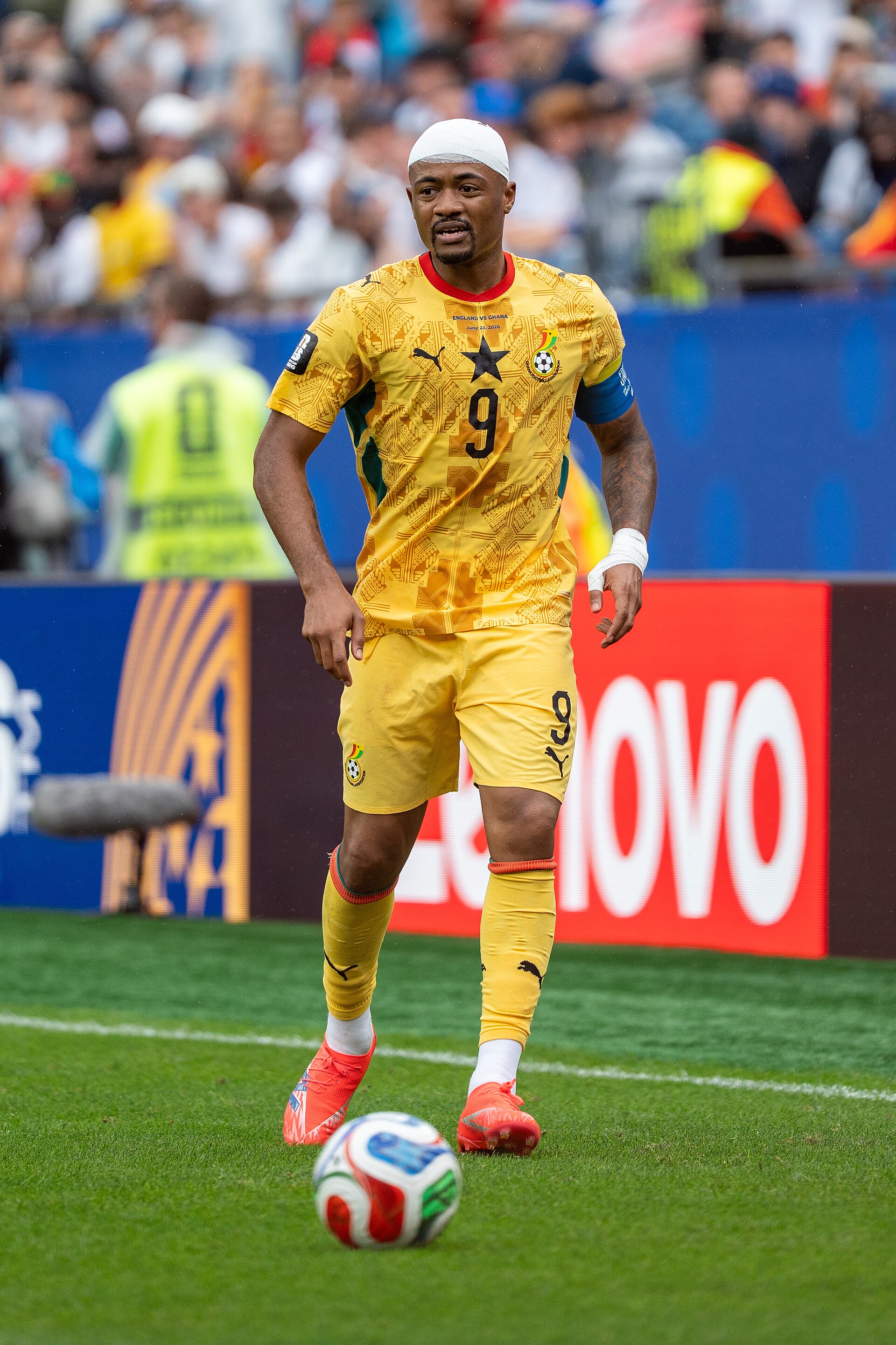Jordan Ayew during England v Ghana on 23 June 2026 at the 2026 FIFA World Cup