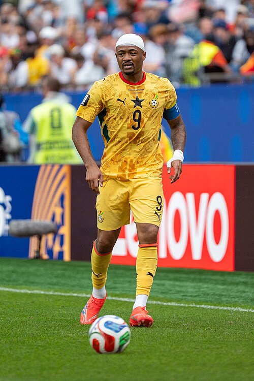 Jordan Ayew during England v Ghana on 23 June 2026 at the 2026 FIFA World Cup