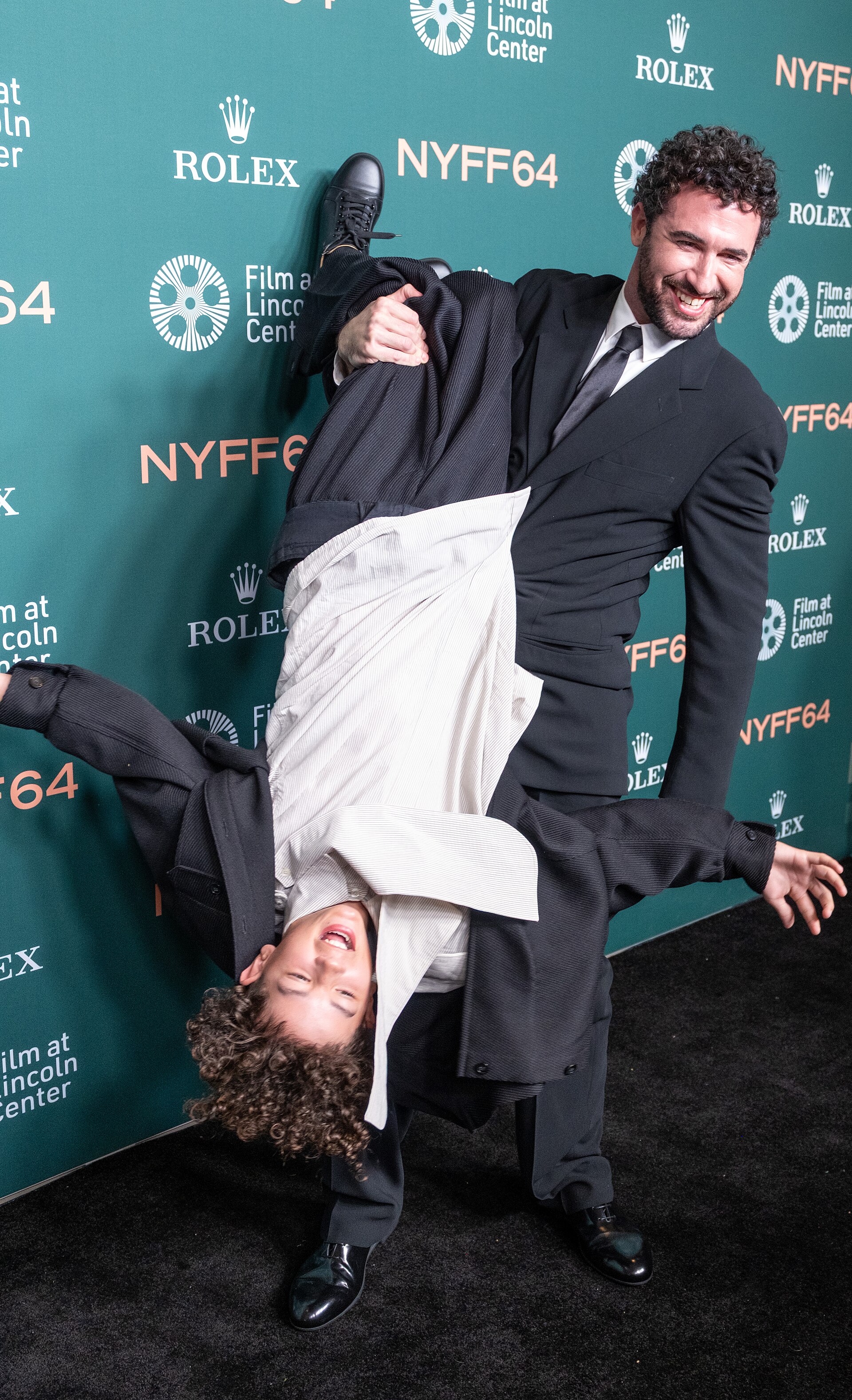 Jordan Firstman and Reggie Absolom, actors, during the at 64th New York Film Festival in 2026 at Alice Tully Hall for the movie Club Kid.