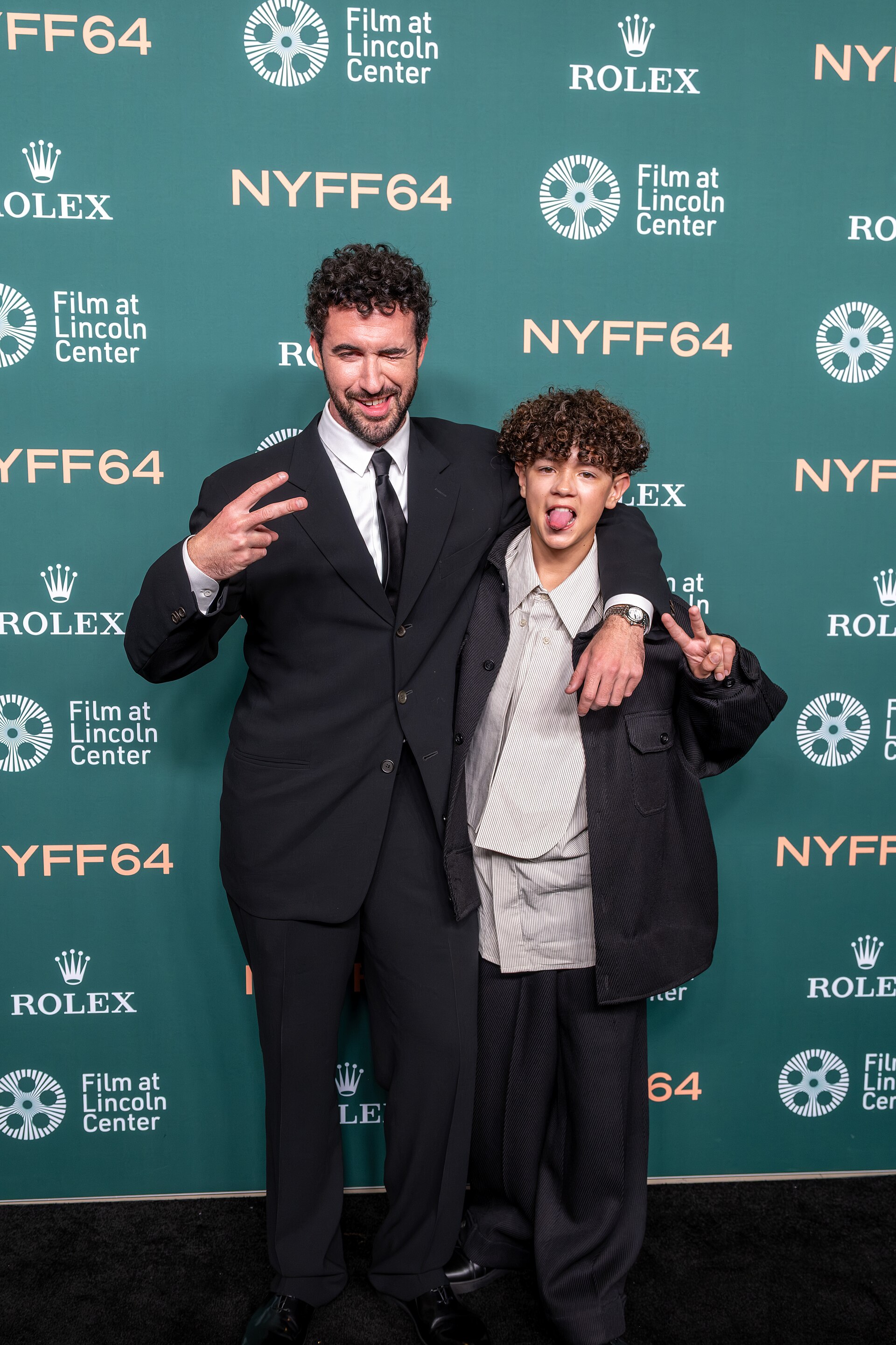 Jordan Firstman and Reggie Absolom, actors, during the at 64th New York Film Festival in 2026 at Alice Tully Hall for the movie Club Kid.