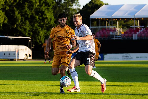 Josh Kirkland playing for the Richmond Kickers vs Fort Wayne FC on June, 20, 2026