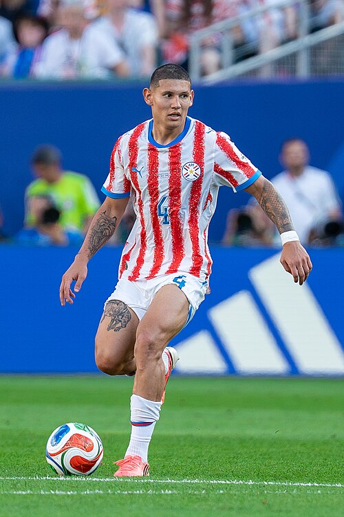 Juan Jose Caceres during France v Paraguay at the 2026 FIFA World Cup