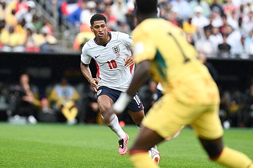FOXBOROUGH, UNITED STATES - June 23: Jude Bellingham #10 is in action during the FIFA World Cup 2026 Group L match between England and Ghana on June 23, 2026 Boston Stadium , Foxborough, Massachusetts