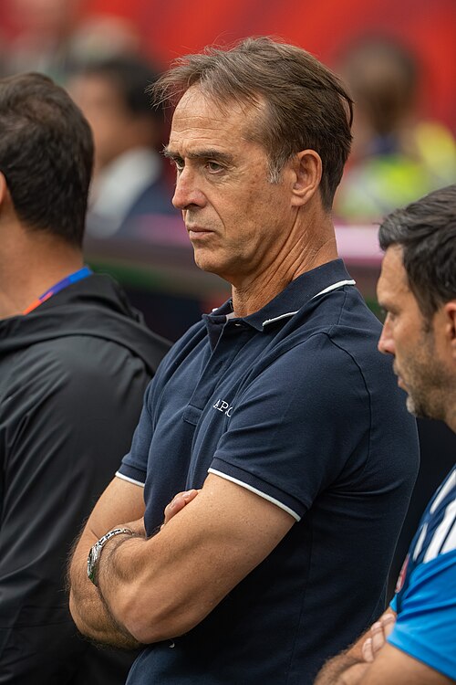 Julen Lopetegui during Canada v Qatar on 18 June 2026 at the 2026 FIFA World Cup