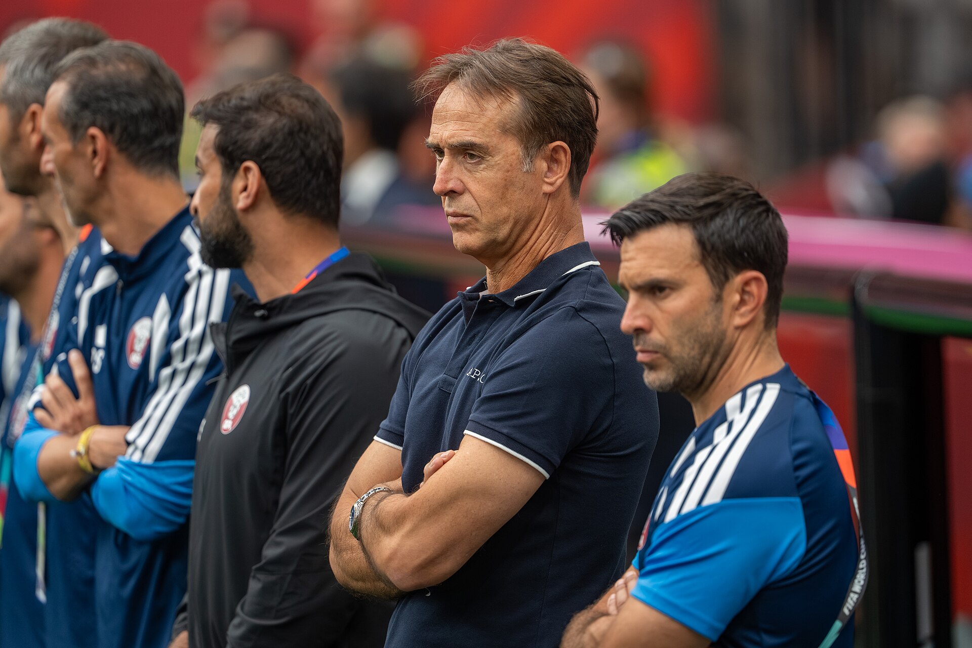 Julen Lopetegui during Canada v Qatar on 18 June 2026 at the 2026 FIFA World Cup