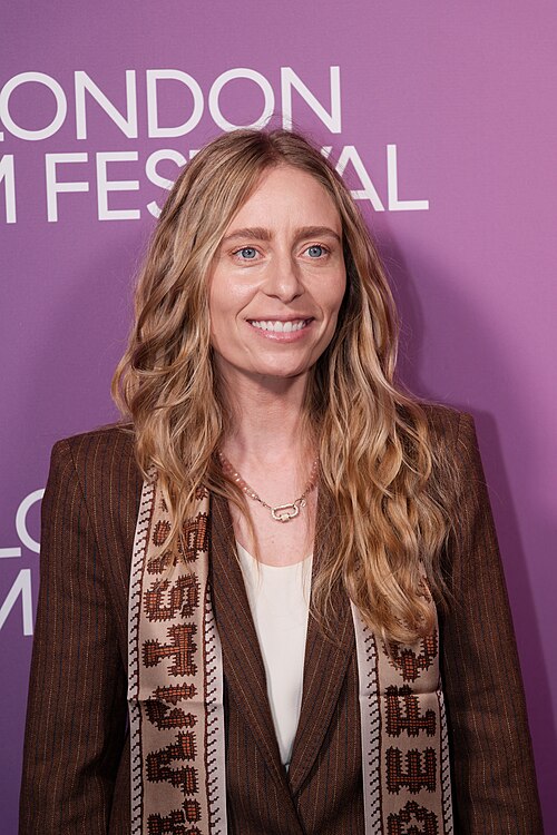 Julia Lebedev attends the red carpet ahead of the premiere of the film 'The Liberation' during the 70th BFI London Film Festival in London