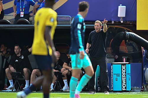 EAST RUTHERFORD, UNITED STATES - June 25: Head coach of Ecuador Julian Nagelsmann during the FIFA World Cup 2026 Group E match between Ecuador  and  Germany on June 25, 2026 MetLife Stadium, East Rutherford, New Jersey