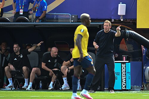 EAST RUTHERFORD, UNITED STATES - June 25: Head coach of Ecuador Julian Nagelsmann during the FIFA World Cup 2026 Group E match between Ecuador  and  Germany on June 25, 2026 MetLife Stadium, East Rutherford, New Jersey