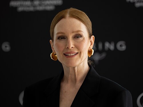 Julianne Moore at a photo call for Kering Women in Motion at the 2026 Cannes Film Festival