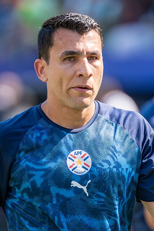 Junior Alonso during France v Paraguay at the 2026 FIFA World Cup