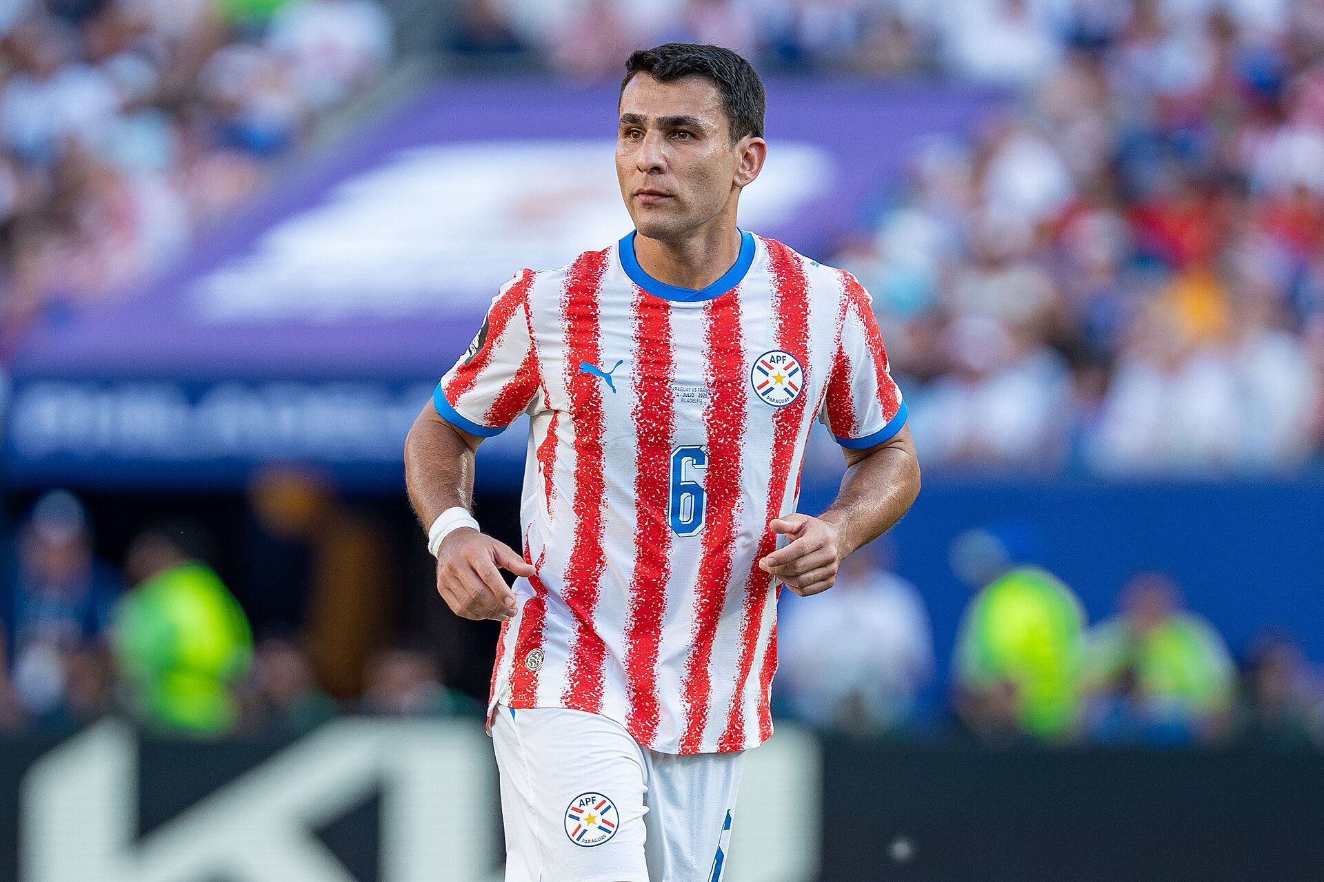 Junior Alonso during France v Paraguay at the 2026 FIFA World Cup