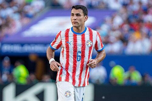 Junior Alonso during France v Paraguay at the 2026 FIFA World Cup