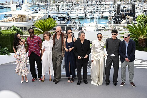 CANNES, FRANCE - MAY 12: Jury Members Demi Moore, Isaach de Bankolé, Laura Wandel, Stellan Skarsgård, Chloé Zhao, Jury President Park Chan-wook, Ruth Negga, Diego Céspedes and Paul Laverty pose during the Jury photocall at the 79th annual Cannes Film Festival at Palais des Festivals on May 12, 2026 in Cannes, France.