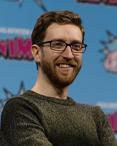 Justin Briner speaking at My Hero Academia Cast QA at Animate! Columbus in Columbus, OH in June 2026