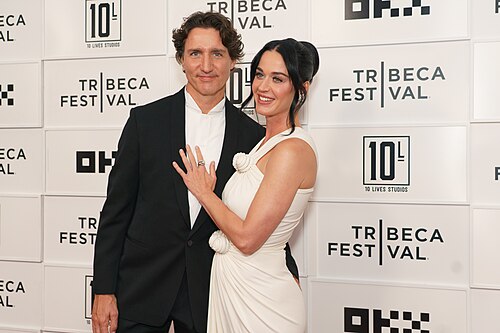 Justin Trudeau and Katy Perry at the Tribeca Film Festival 2026