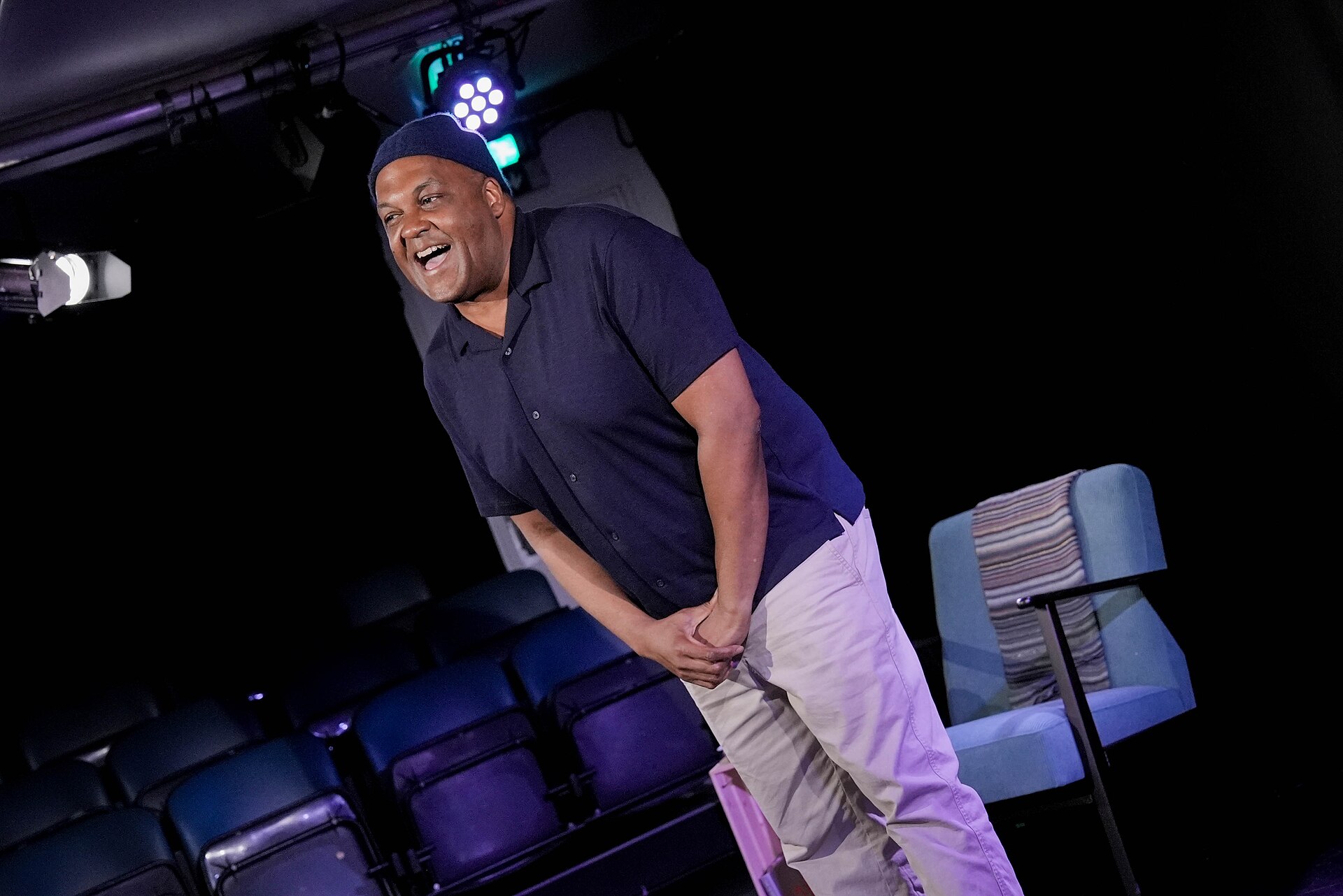 K. Lorrel Manning, writer and performer, at the 2024 Edinburgh Festival Fringe in the show, Lost...Found.