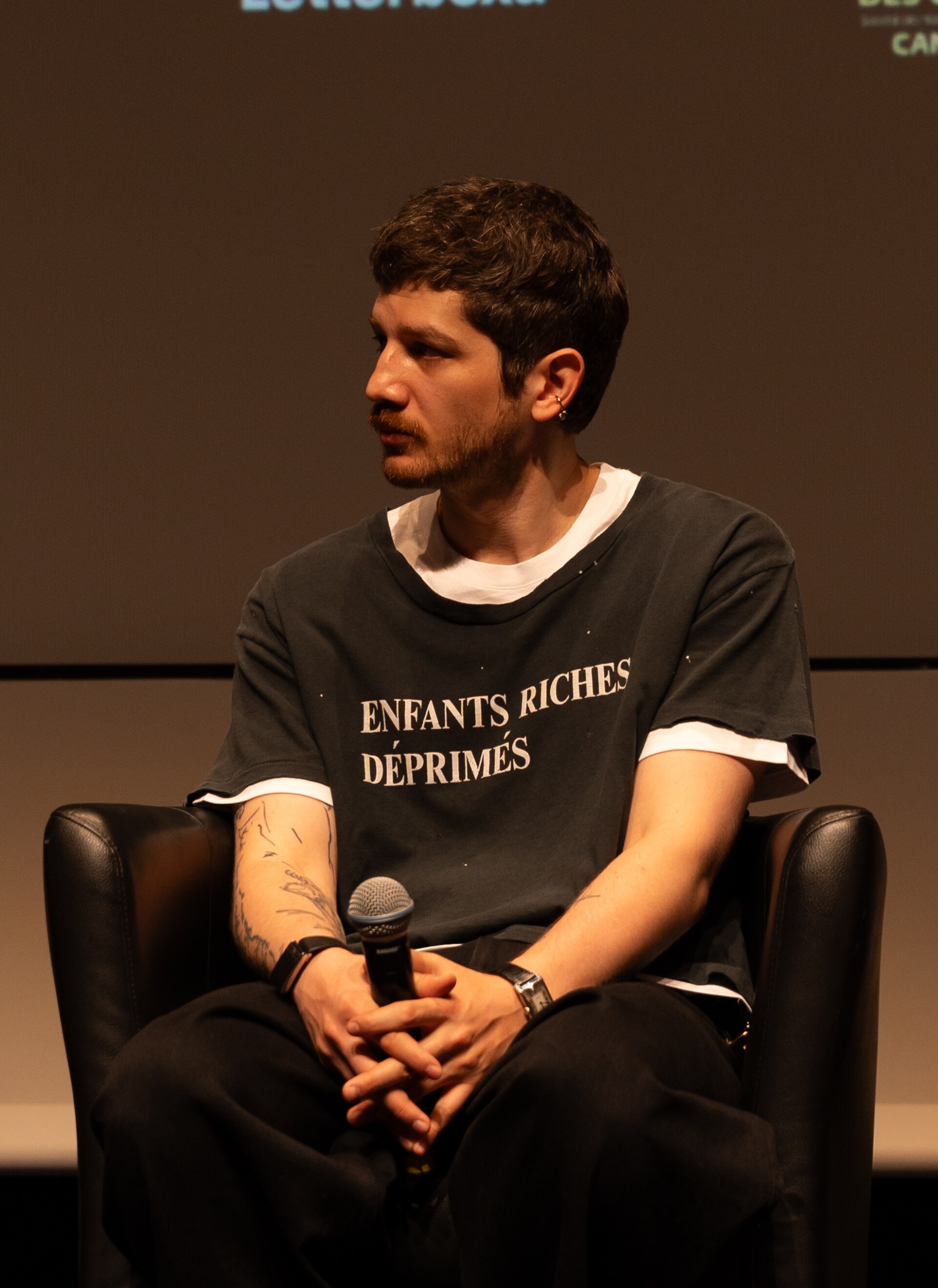 Kantemir Balagov at 2026 Cannes Film Festival during a Q&A about Butterfly Jam